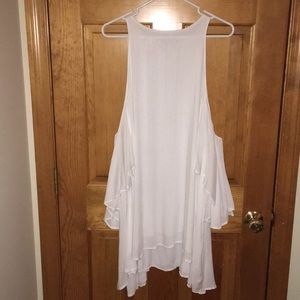 White Boho Planet Blue Dress